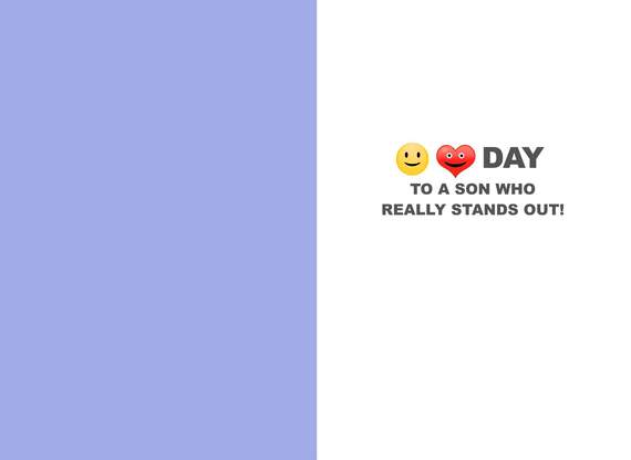 Emoji Fun For a Son Funny Valentine's Day Card, , large image number 2