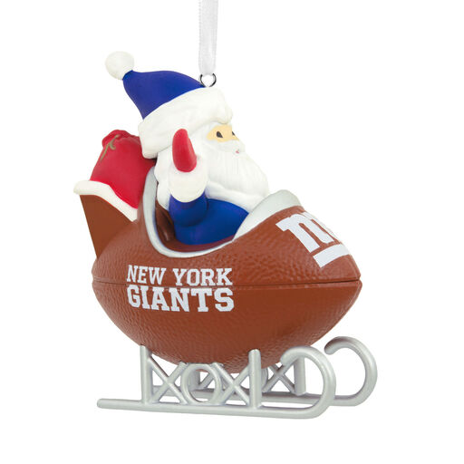 NFL New York Giants Santa Football Sled Hallmark Ornament, 