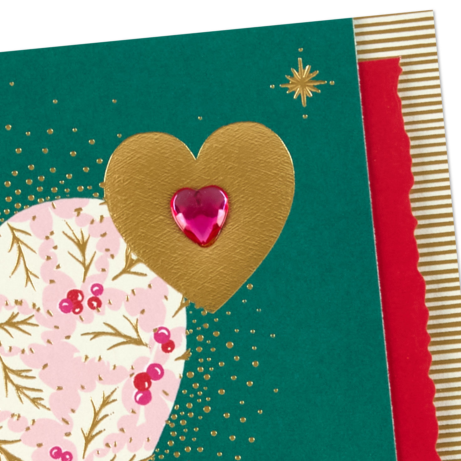 Vintage Hearts Lacey Chabert Romantic Christmas Card Card Front Detail image number 5