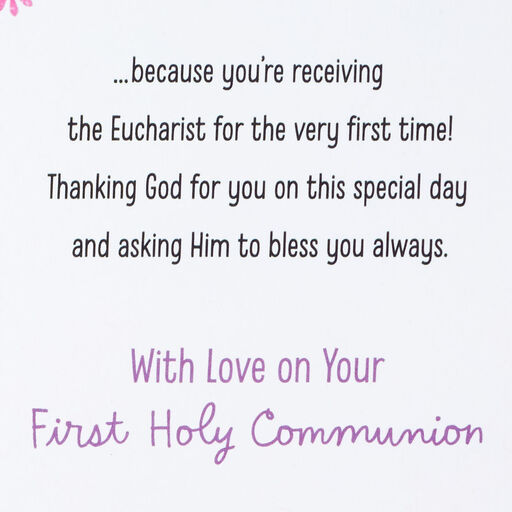 Many Things to Celebrate Religious First Communion Card for Niece, 