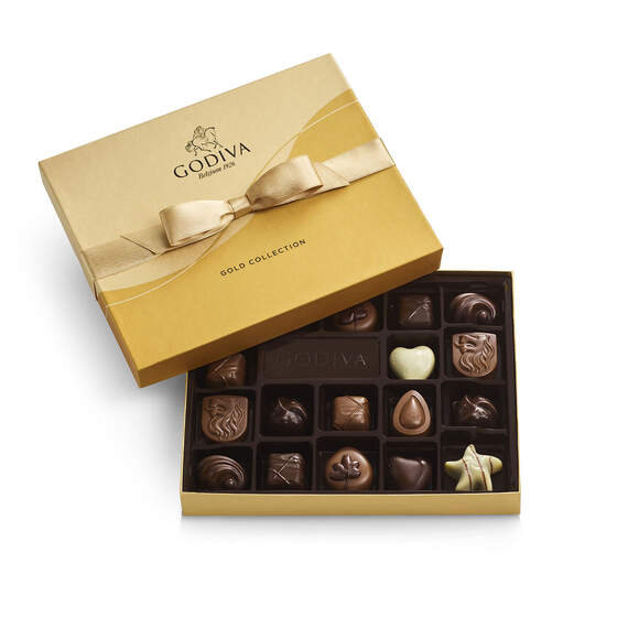 Godiva Assorted Chocolates Gold Gift Box, 18 Pieces, , large image number 1