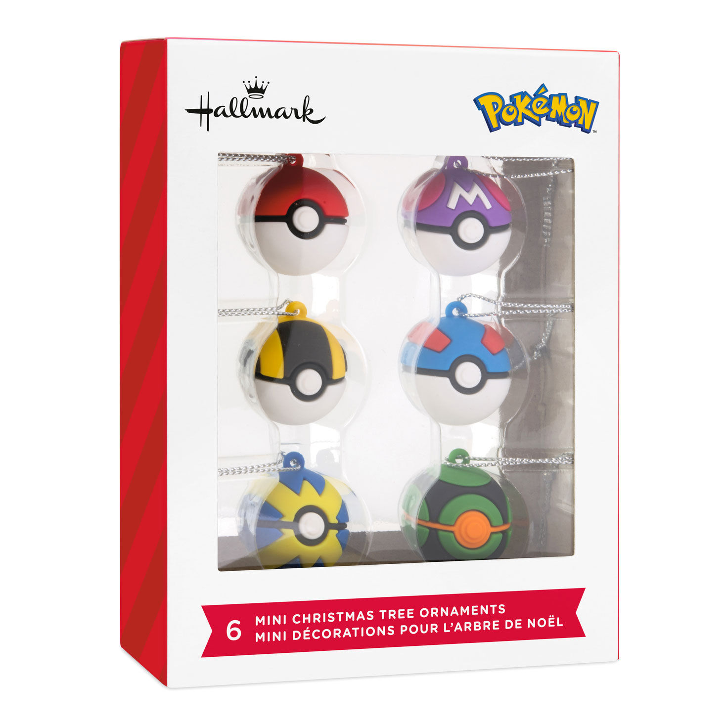 6 Pok&eacute;mon Pok&eacute; Balls Mini Christmas Ornaments package front image number 7