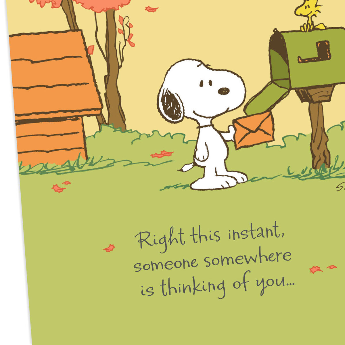 Peanuts® Snoopy™ Missing You Thanksgiving Card Greeting Cards Hallmark