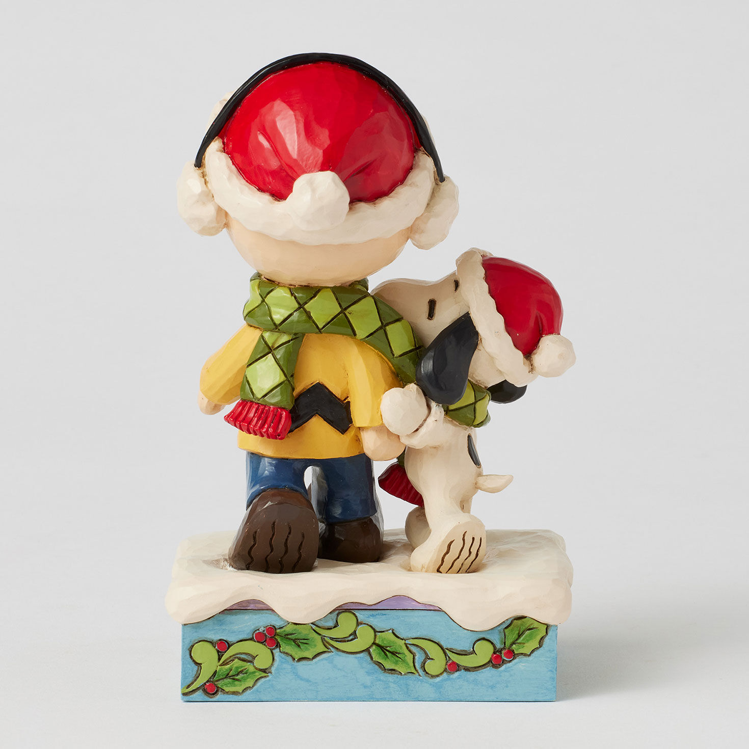 Charlie Brown and Snoopy Sharing Scarf Figurine back image number 2
