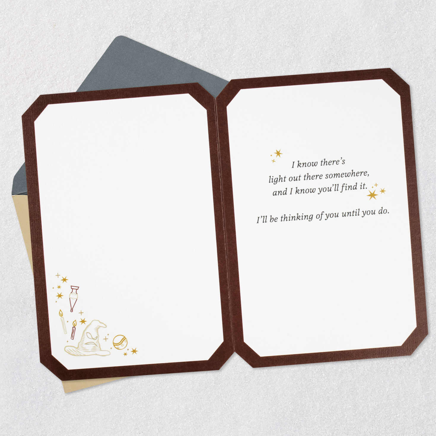 Harry Potter Hedwig Encouragement Card Open card with envelope image number 3