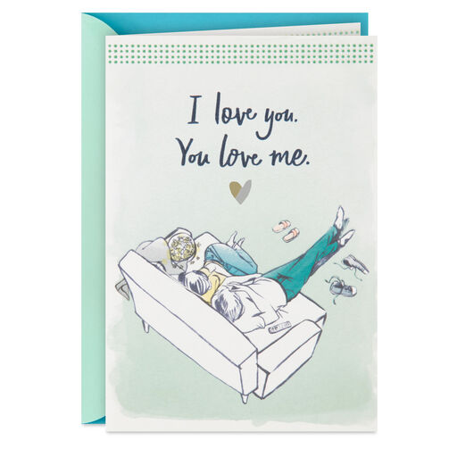 Let's Go Binge-Watch Some TV Romantic Birthday Card, 