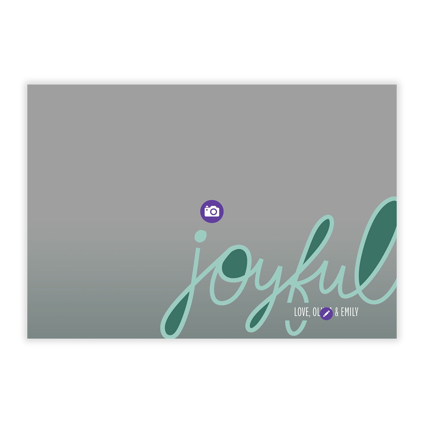 Joyful Hand Lettering Flat Holiday Photo Card, , large image number 5