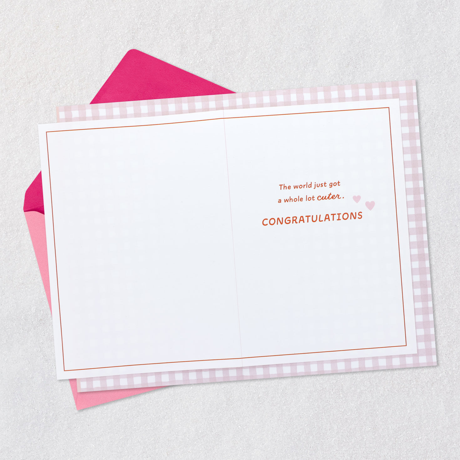 Ladybug on Pink New Baby Girl Card Open card with envelope image number 3