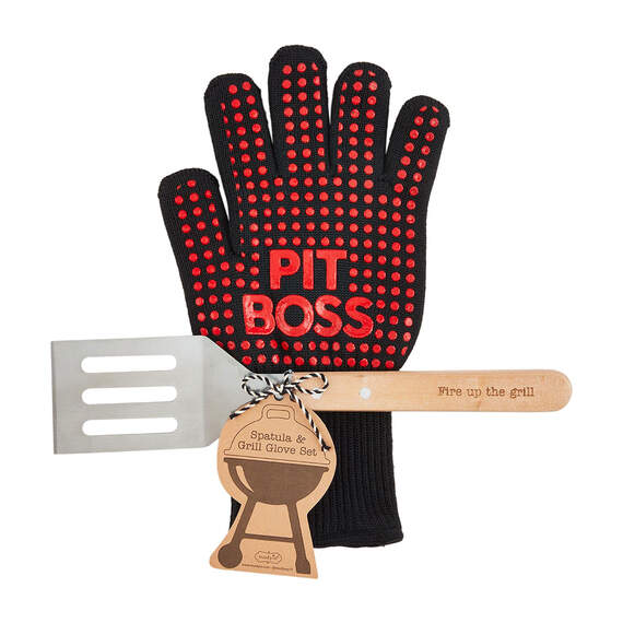 Mud Pie Pit Boss Grilling Glove and Spatula, Set of 2