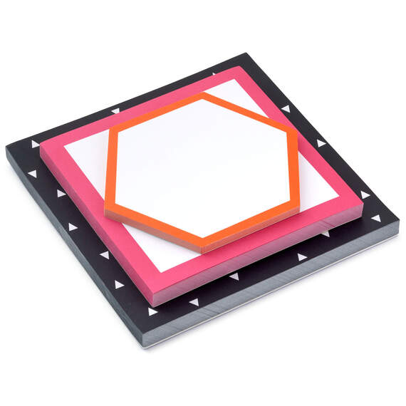 Black, Pink and Orange Memo Pad 3-Pack, , large image number 1