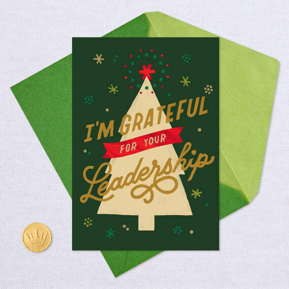 Grateful For Your Leadership Christmas Card for Boss, , large image number 5