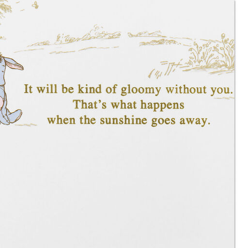 Disney Winnie the Pooh Gloomy Without You Goodbye Card, 