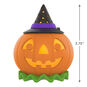 Pumpkin With Witch Hat Keepsake Tree Topper measurement image number 3