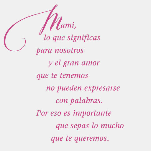 What You Mean to Us Spanish-Language Birthday Card for Mom, 
