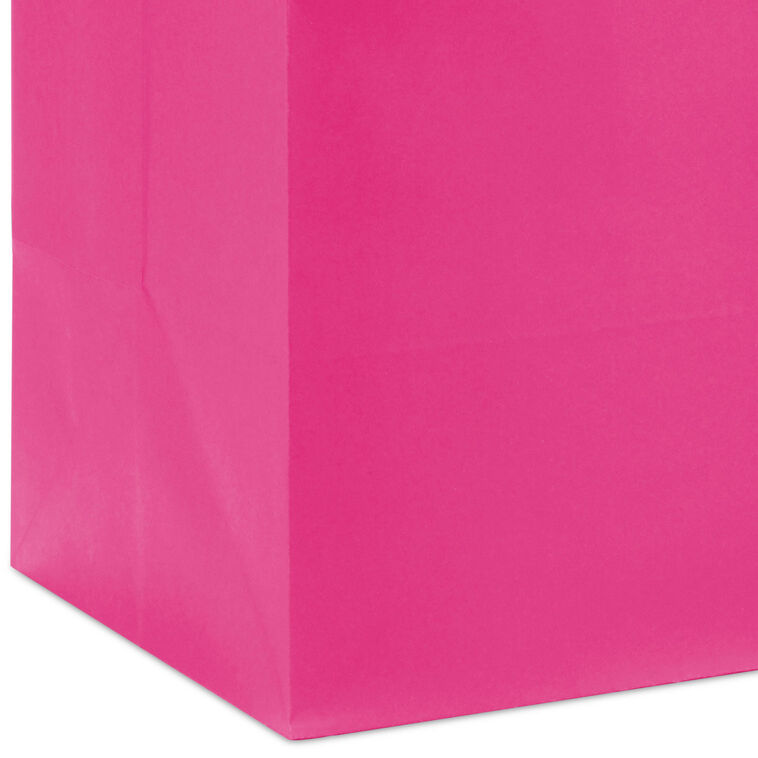 Solid Dark Pink Extra-Deep Gift Bag Base/Side Detail image number 5
