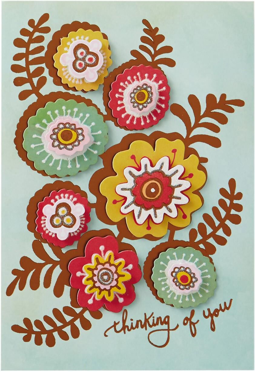 Flowerful Thoughts of You Friendship Card