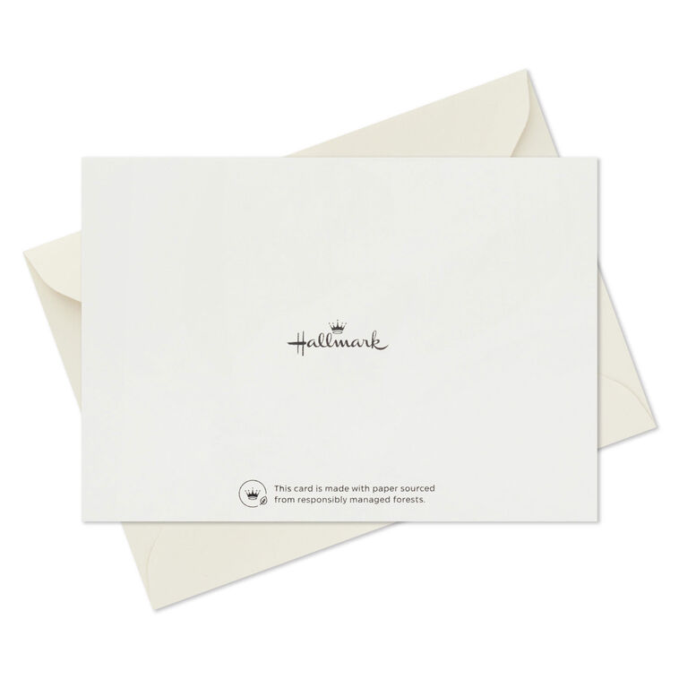 Black Script on White Thank You Notes Bulk Pack Card Back with Envelope image number 5