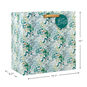 Winter Greenery on Light Sage XL Holiday Gift Bag measurement image number 3