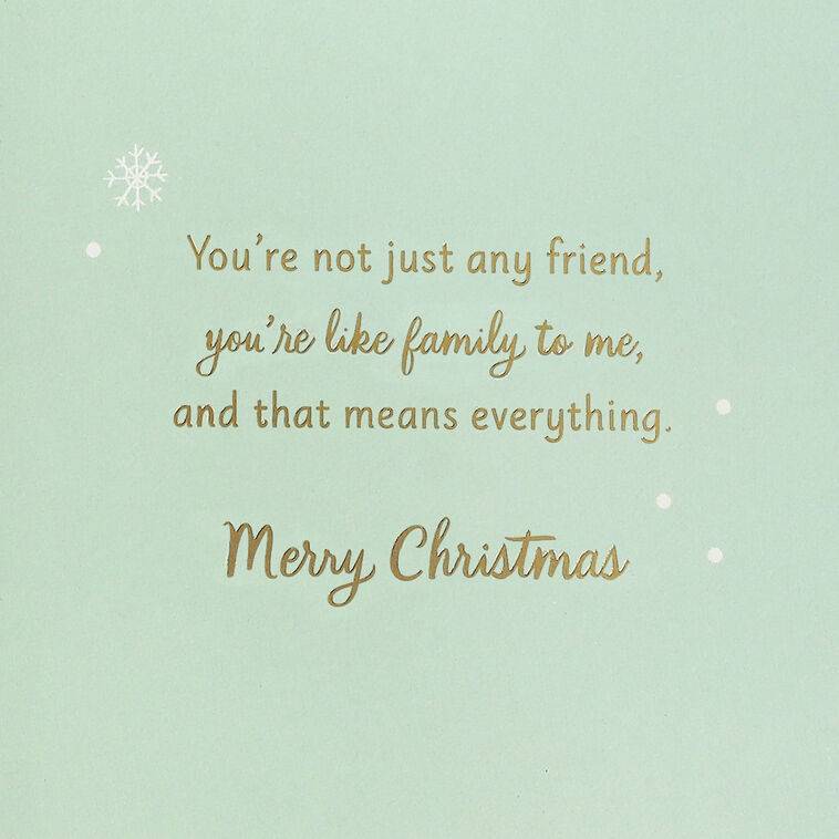 You're Like Family to Me Christmas Card for Friend, , large image number 3