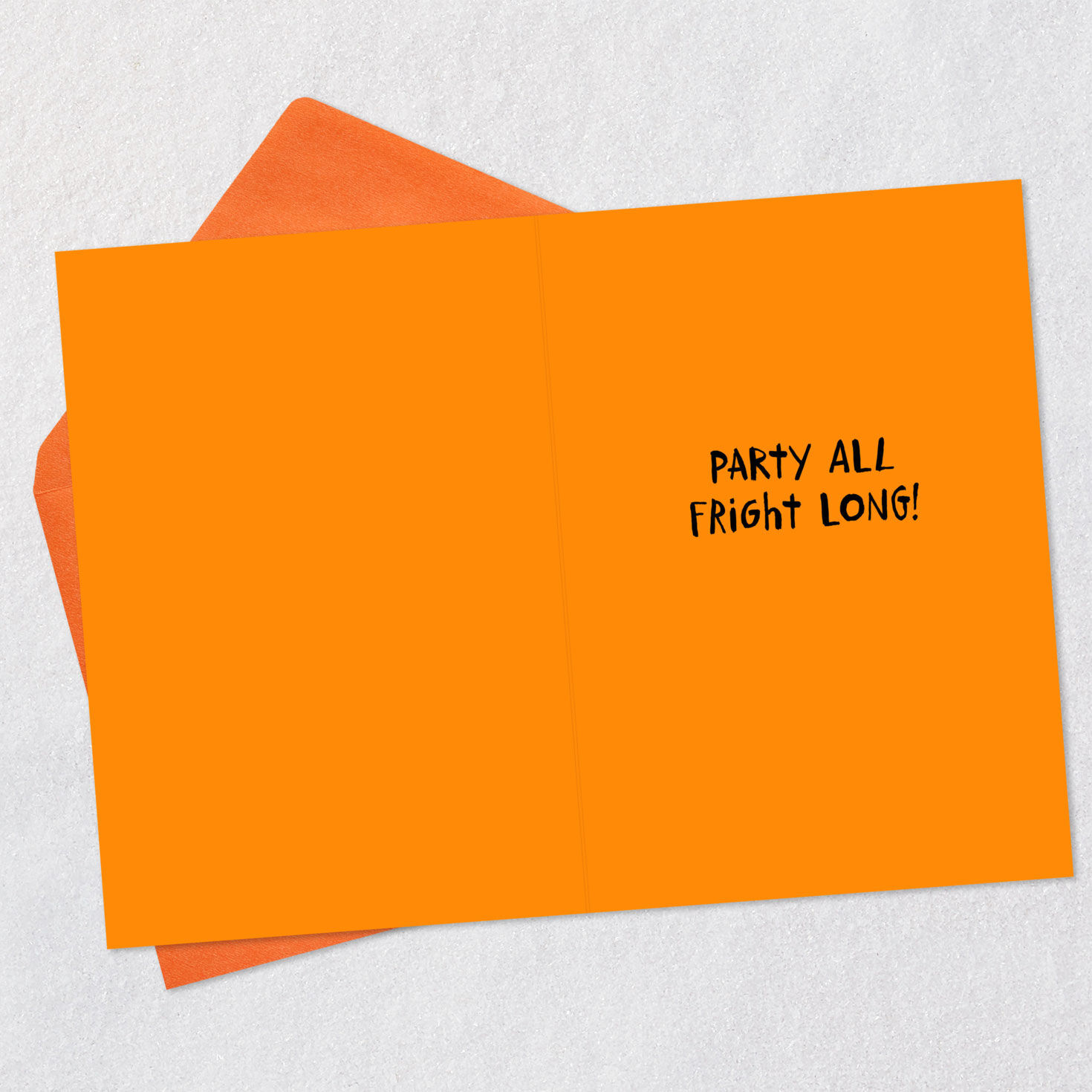 Party All Night Skull Halloween Card Open card with envelope image number 3