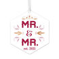 Mr. & Mr. Personalized Christmas Ornament Front image number 1