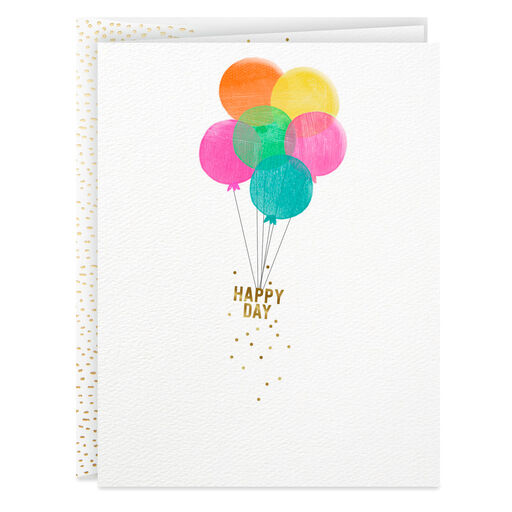 Balloon Bunch Happy Day Birthday Card, 