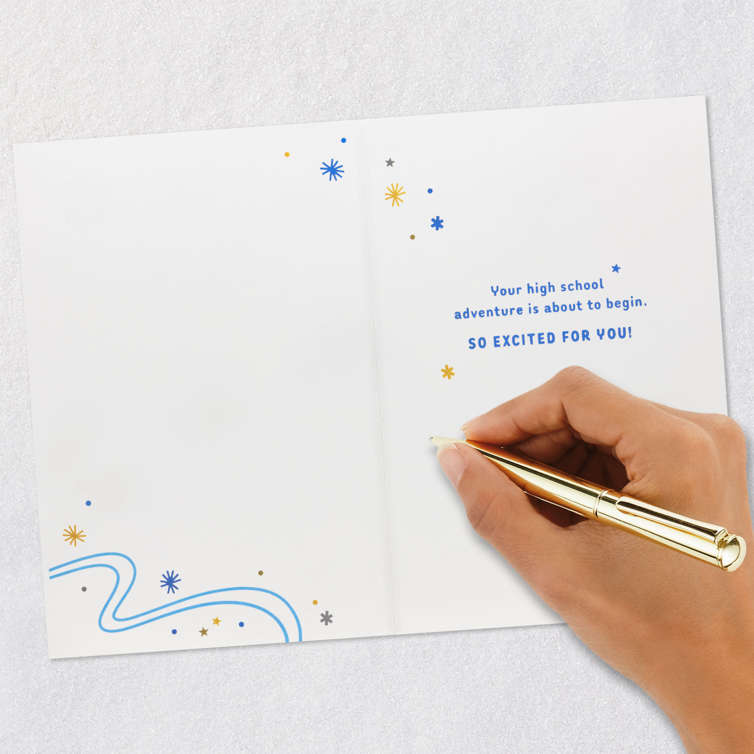 Fun Lettering Junior High School Graduation Card signing card image number 6