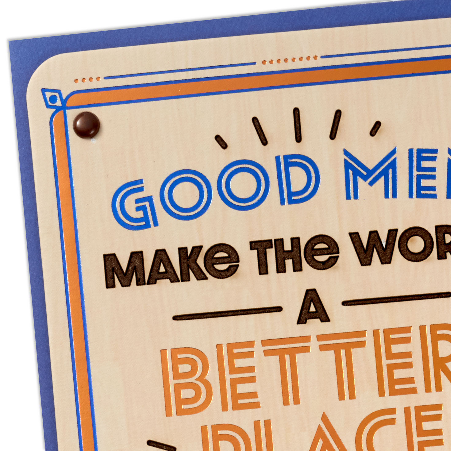 Wooden Placard Good Men Birthday Card for Son Card Front Detail image number 5