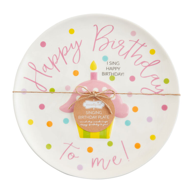 Singing Pink Cupcake Birthday Plate  image number 2