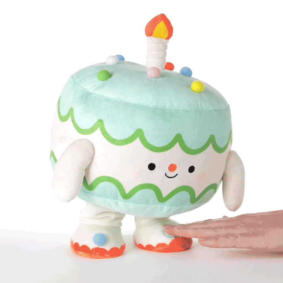 Birthday Cake With Candle Plush With Sound and Motion, 12", , large image number 2