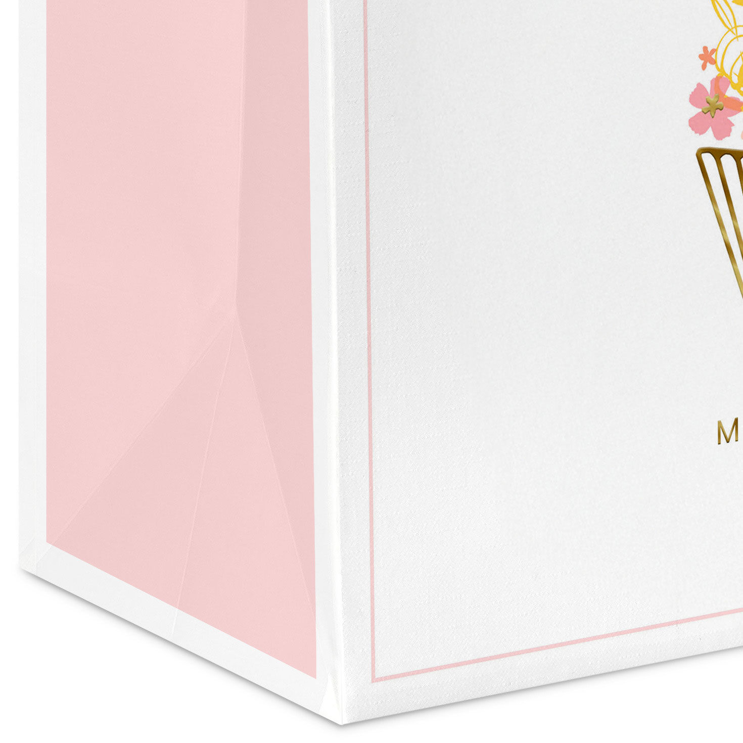 Flower-Topped Cupcake Medium Square Gift Bag Base/Side Detail image number 5