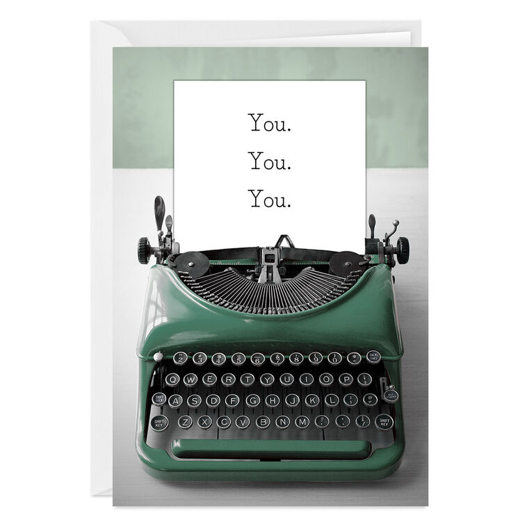 You're On My Mind Typewriter Custom Card