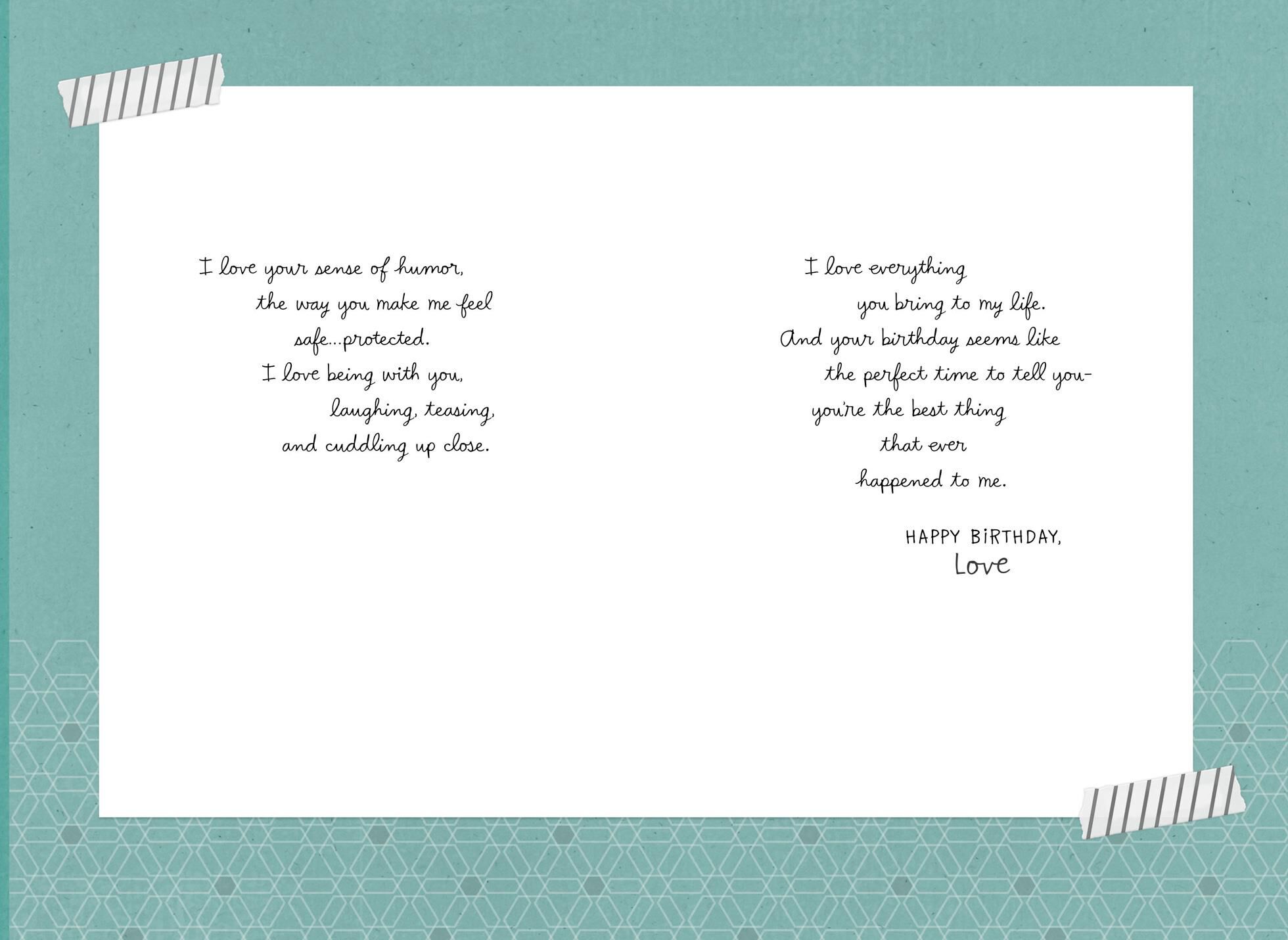 Love Everything About You Birthday Card