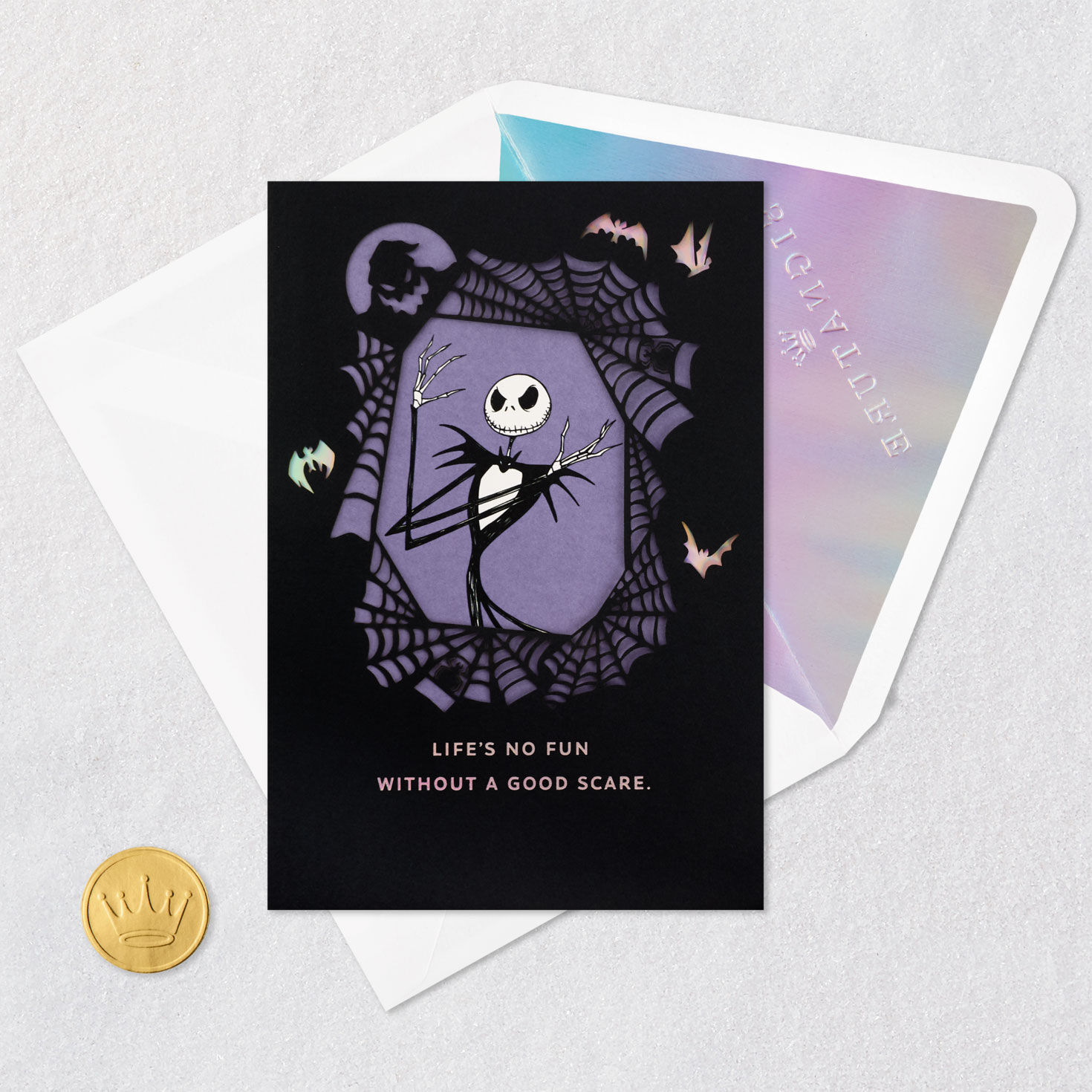 Disney Tim Burton's The Nightmare Before Christmas Good Scare Halloween Card, , large image number 5