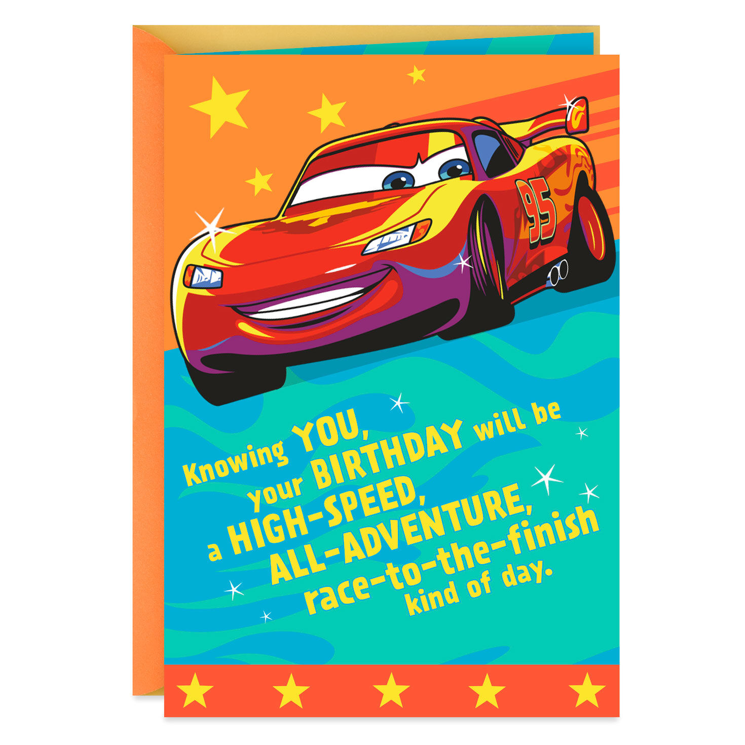 Ideal Gift Card For Kids Disney Cars Birthday Card With Birthday Badge Grandson Birthday Card Includes