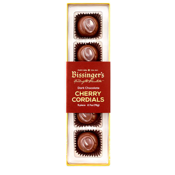 Bissinger's Chocolates Dark Chocolate Cherry Cordials, 5 pieces, , large image number 1