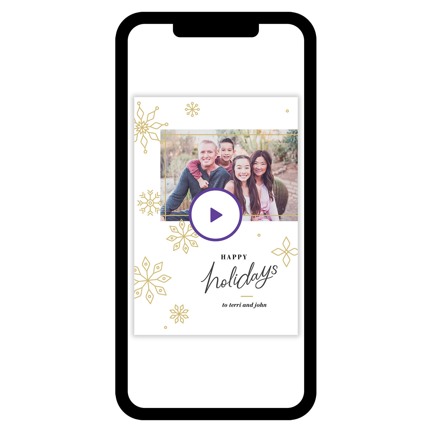 Elegant Snowflakes Holiday eCard