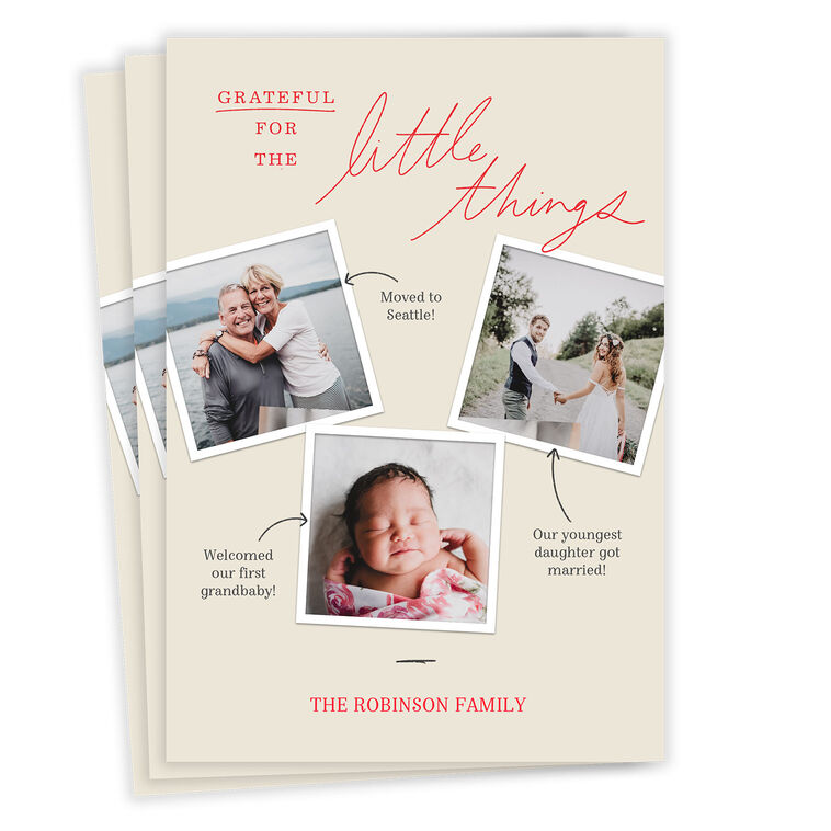 Grateful Little Moments Flat Photo Card