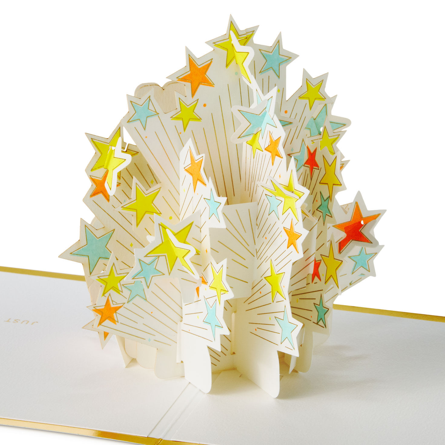 Colorful Stars Pop-up Encouragement Card pop up detail image number 5