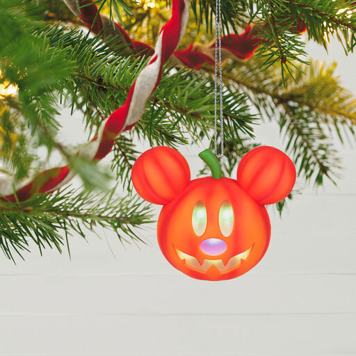 Disney Mickey Mouse Mysterious Mickey Jack-o'-Lantern  Ornament With Light, 