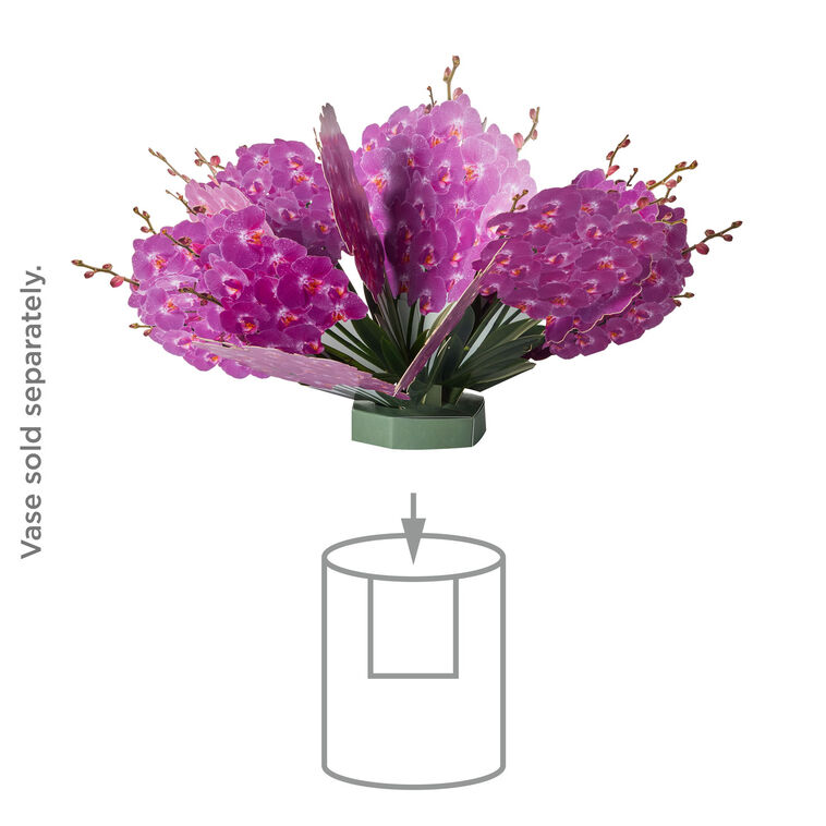 Build-a-Bouquet Fuchsia Orchids Pop-Up Paper Flowers, Fuchsia Orchids, large image number 2