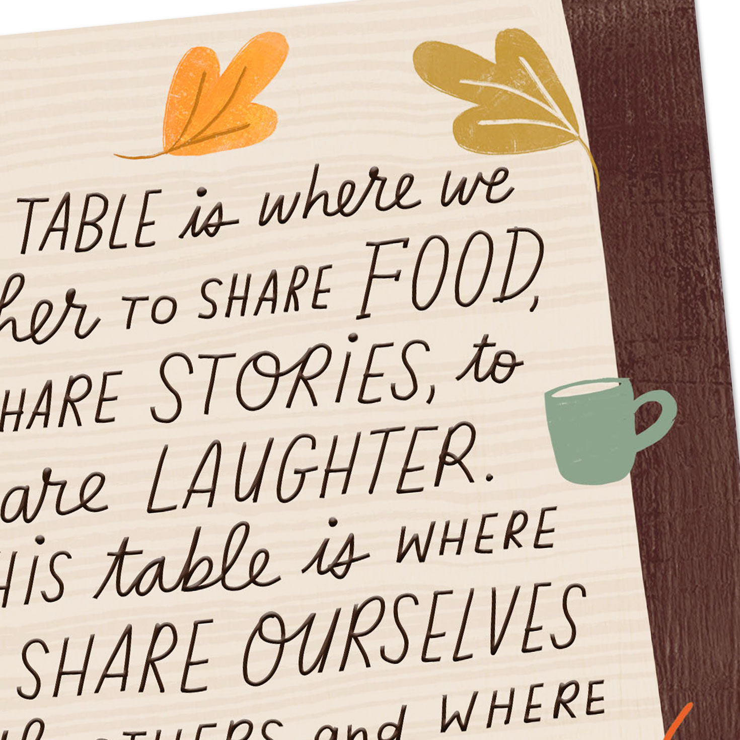 Autumn Table Thanksgiving Card for Family Card Front Detail image number 4