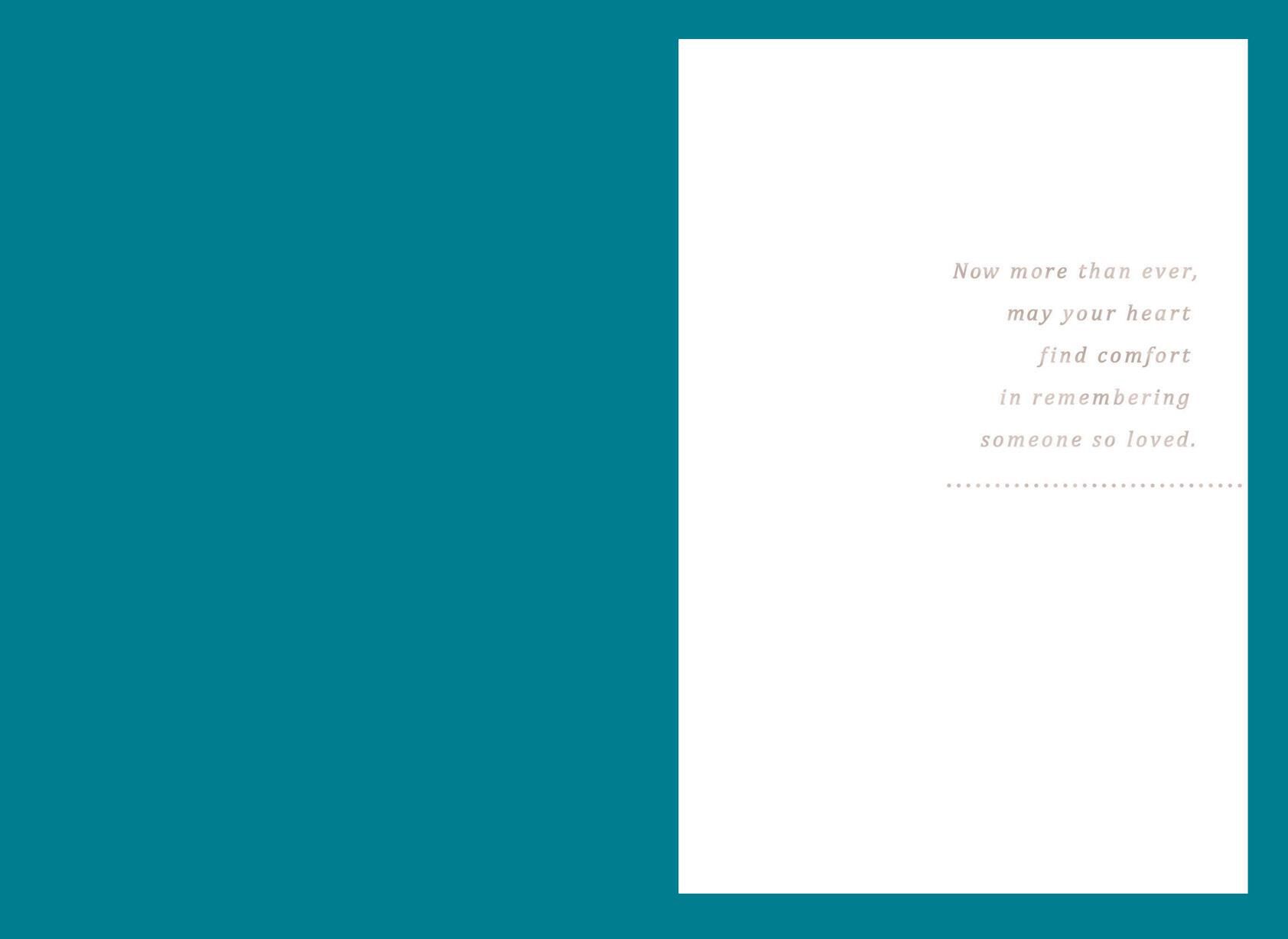 Love Goes On Sympathy Card