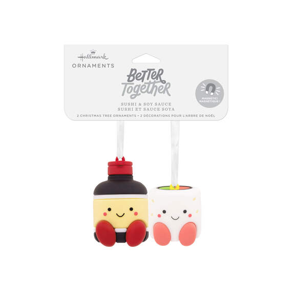 Better Together Sushi and Soy Sauce Magnetic Hallmark Ornaments, Set of 2, , large image number 4