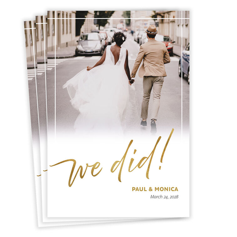 We Did! Personalized Wedding Announcement front fanned image number 1