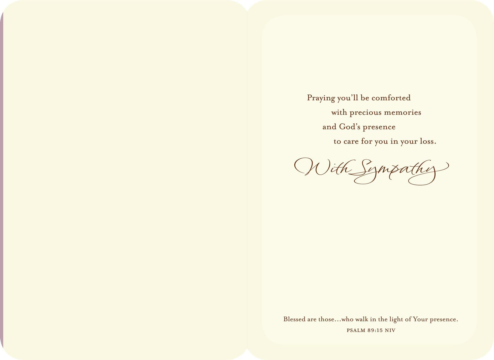 A Journey Remembered Religious Sympathy Card