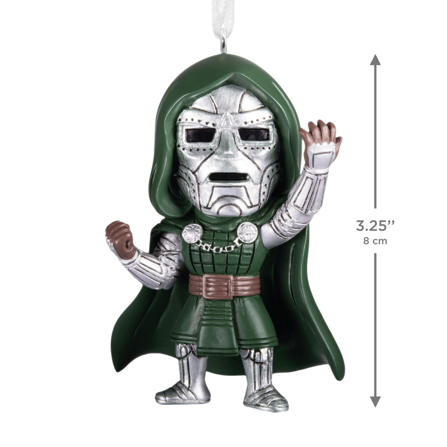 Avengers: Doomsday Doctor Doom Christmas Ornament measurement image number 2