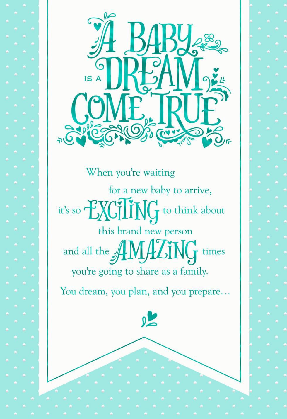 A Dream Come True New Baby Card