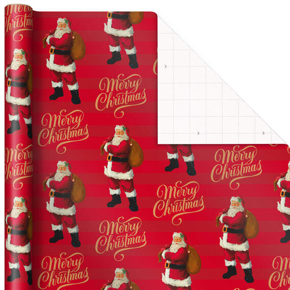 Santa and Stripes 2-Pack Christmas Wrapping Paper Assortment, 160 sq. ft., , large image number 5