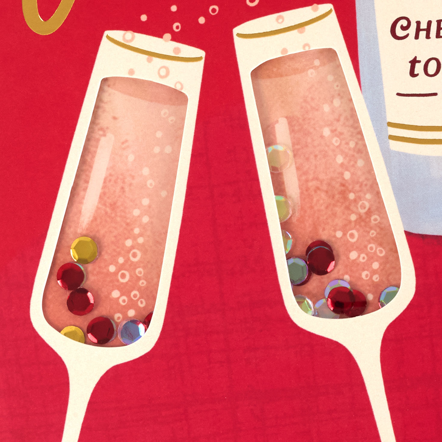 Champagne and Flutes Valentine's Day Card for Wife Card Front Detail image number 5